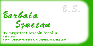 borbala szmetan business card